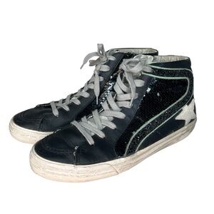 Golden Goose 'Slide' Leather High Top Sneakers